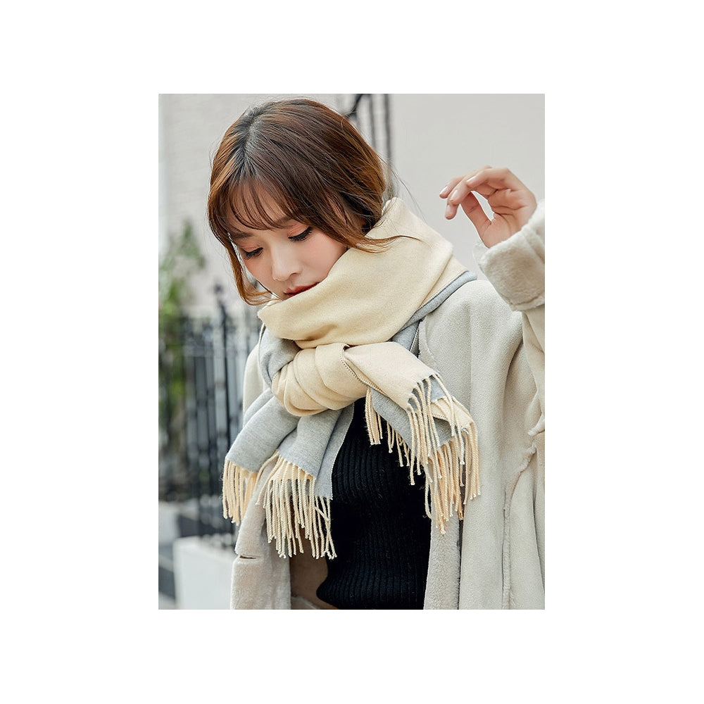 Both-side Warm Tasseled Super Long Scarf