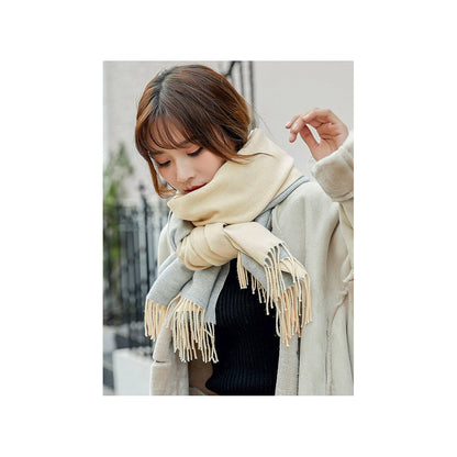 Both-side Warm Tasseled Super Long Scarf
