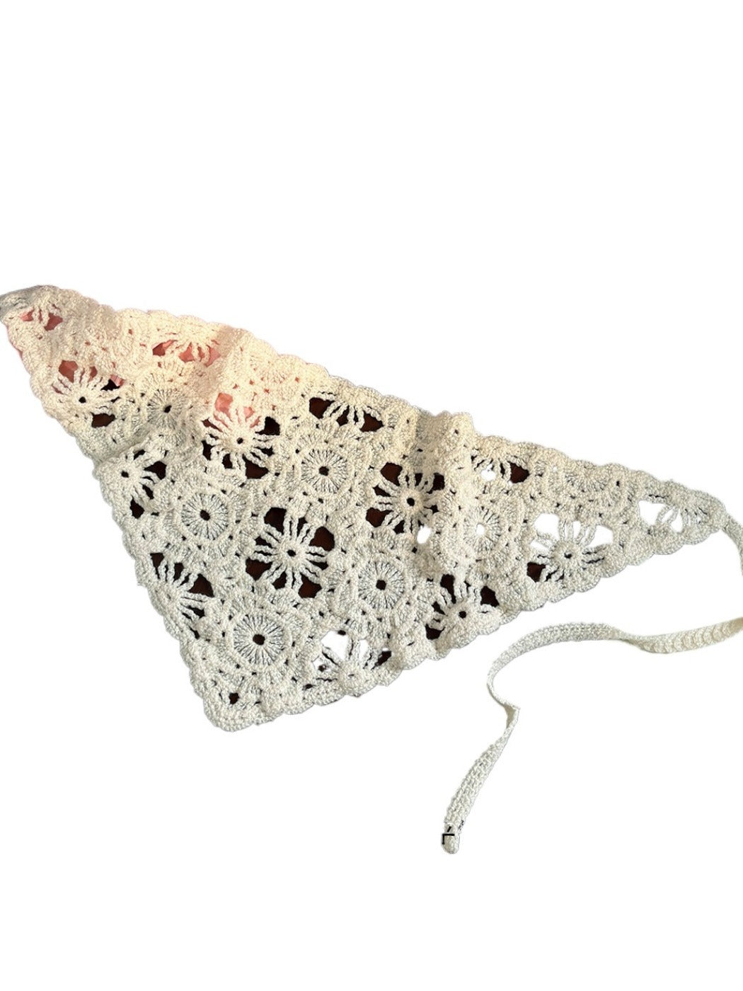 Haila - Boho Style Hollow Crochet Triangle Headscarf