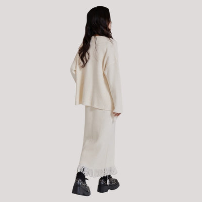 Cardigan And Skirt Set