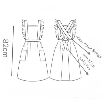 Apros - Floral Ruffle Apron - Sweet &amp; Stylish