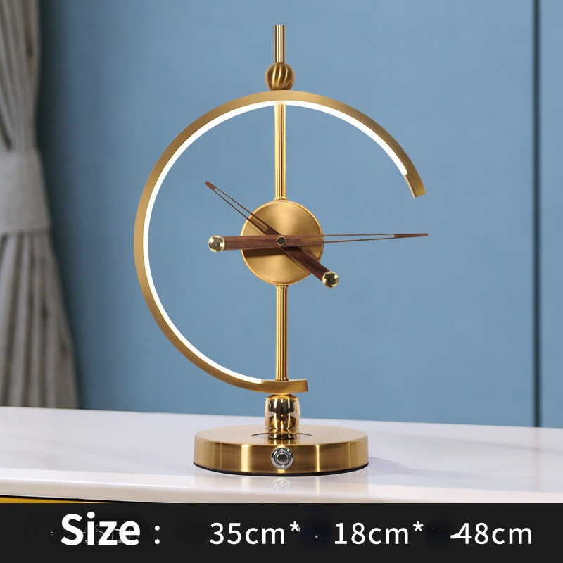 Creative Clock Lamp Modern Simple Bedroom Bedside Light Luxury Decoration Mobile Phone Intelligent Wireless Charging And Storage Lamp