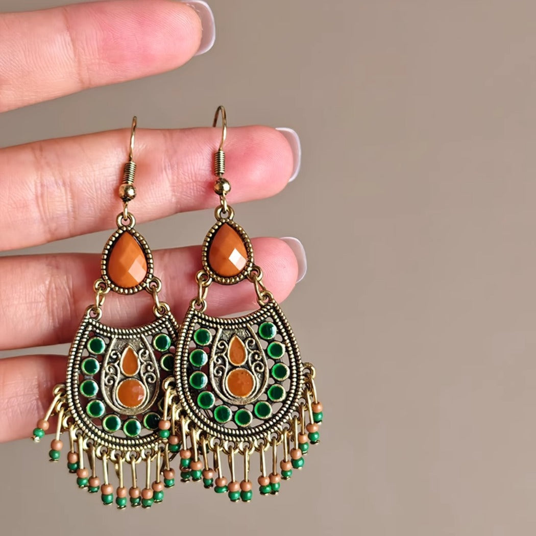 Earwish - Vintage Boho Statement Earrings - Eye-Catching