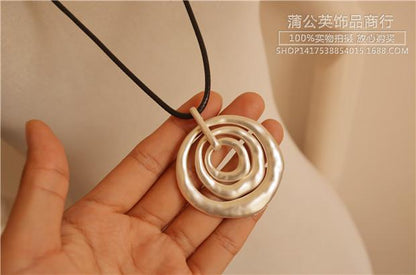 Retro Folk Style Literary Cotton And Linen Accessories Simple Loop Sweater Chain