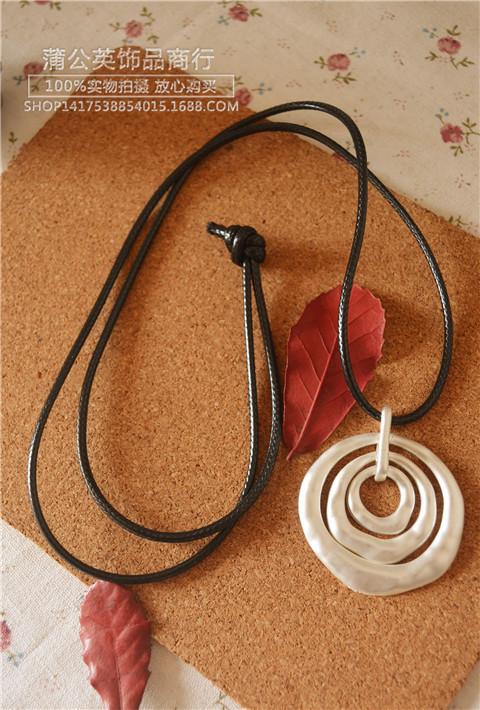 Retro Folk Style Literary Cotton And Linen Accessories Simple Loop Sweater Chain