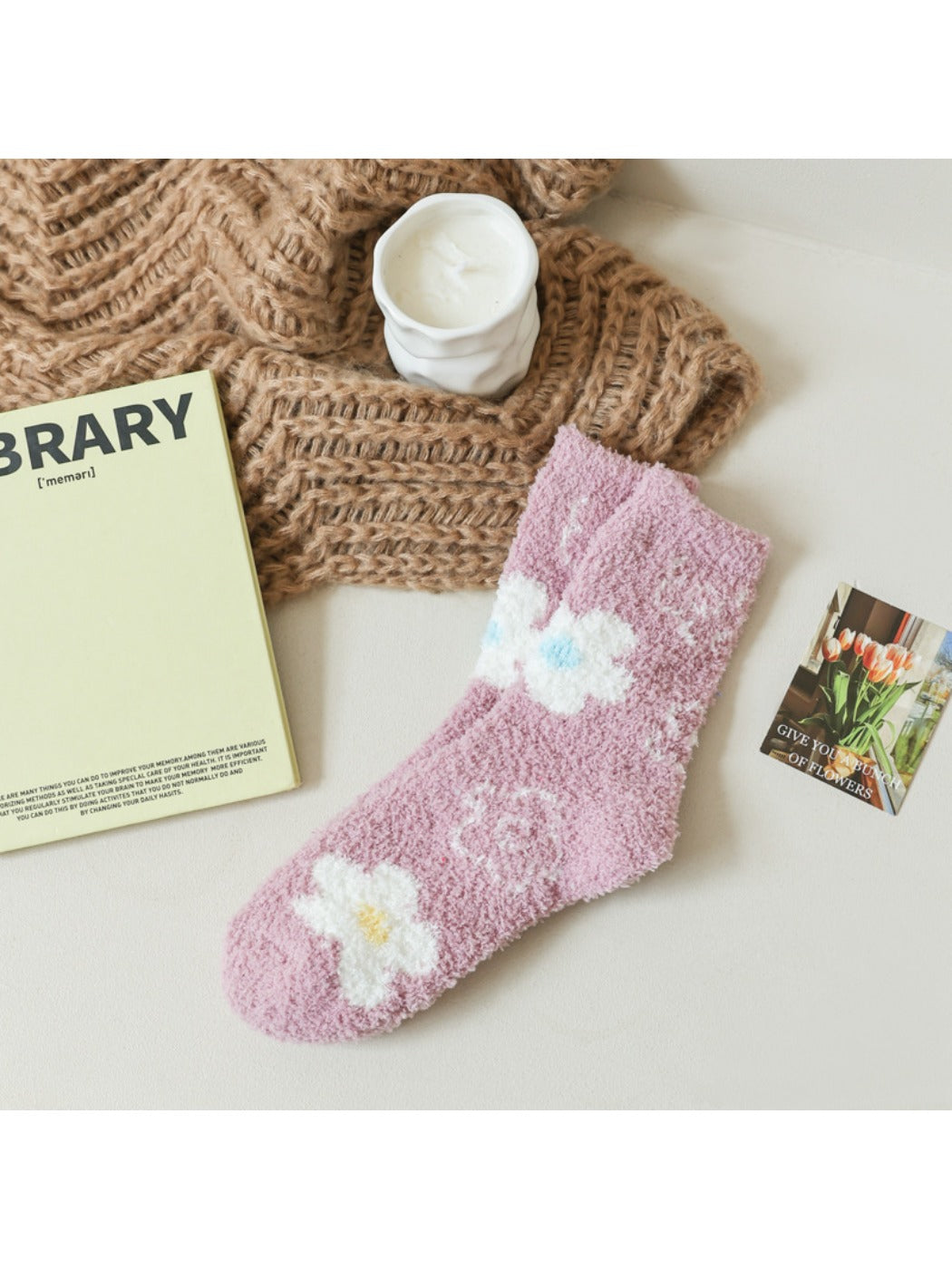 Rufia - Winter Jacquard Mid-calf Sleep Socks