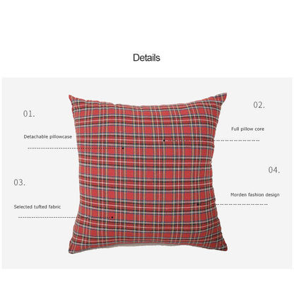 Vintage Christmas Plaid Throw Pillow Covers