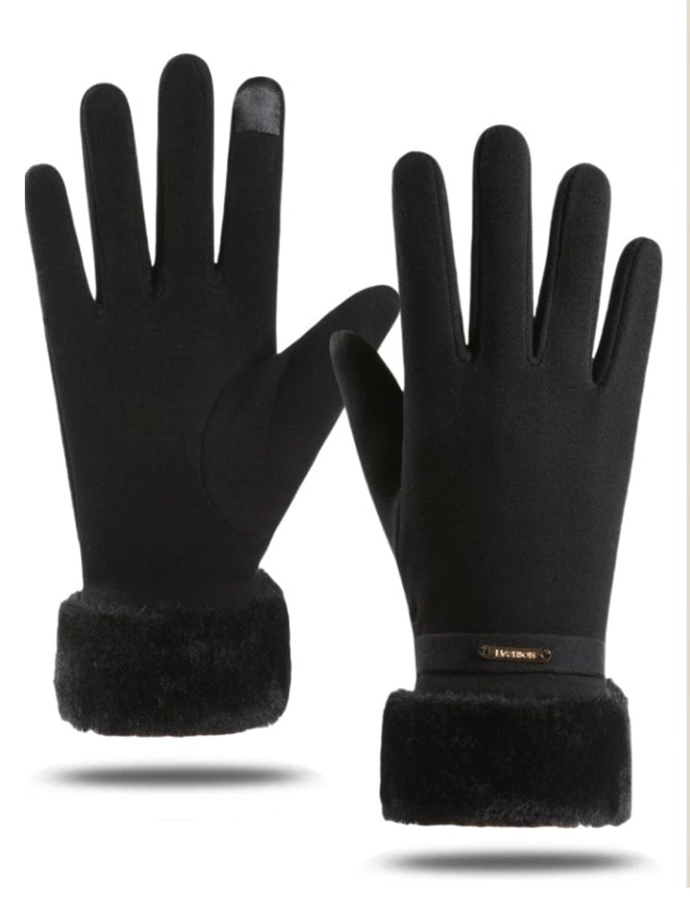Winter Soft Windproof Thick Fleece Thermal Gloves