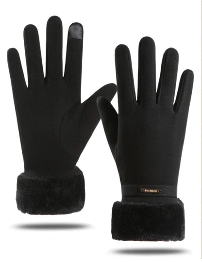 Winter Soft Windproof Thick Fleece Thermal Gloves