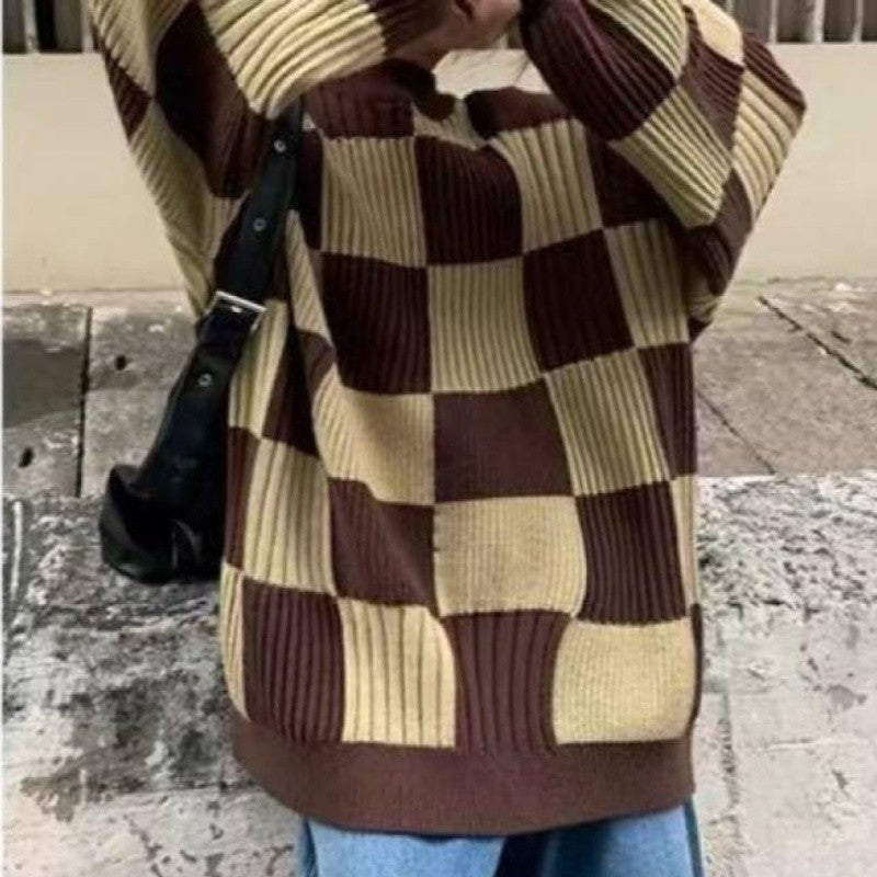Sweater Loose Round Neck Long Sleeve