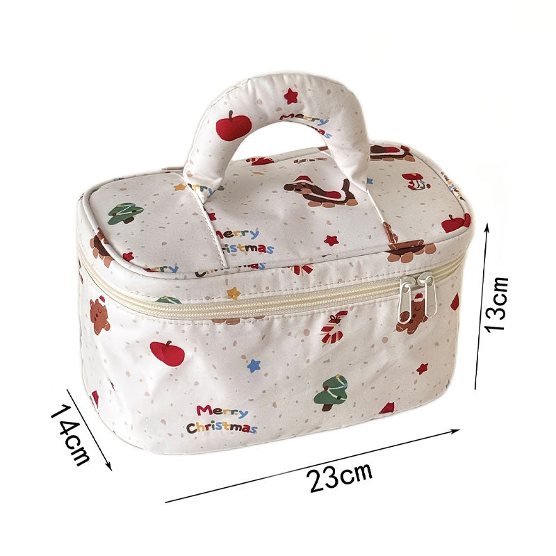 Cute Bear Print Large Capacity Makeup Bag
