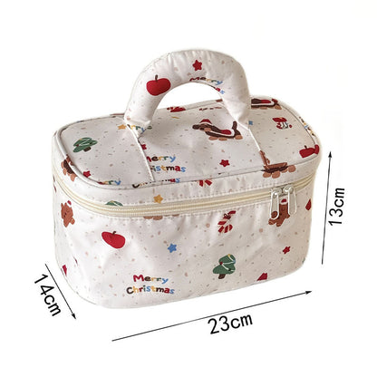 Cute Bear Print Large Capacity Makeup Bag
