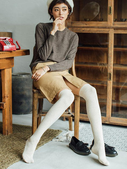Cotton Soft Light Overknee Stockings