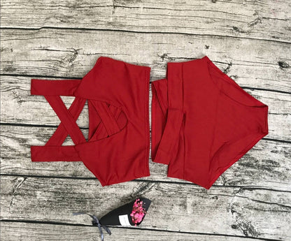 11 Colors Solid Color Bikini Swimsuit In 5 Size