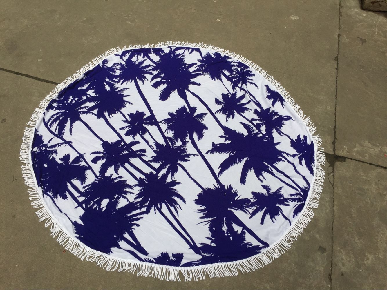 Hot Sale Tree Printed Fringed Beach Towel Sun Shawl Variety Scarf Yoga Cushion Mat