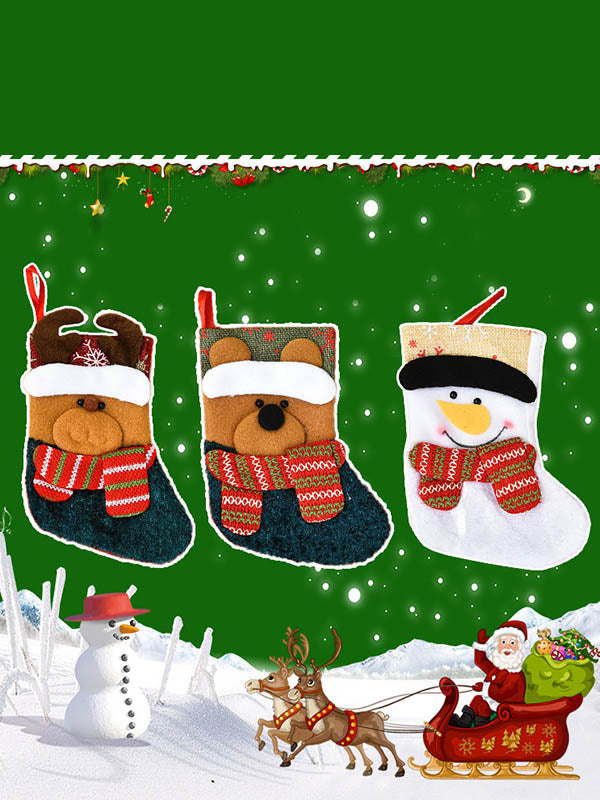 Xmas Gift Socks New Year Candy Bag Christmas Decor Christmas Decoration