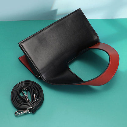 Color Block Twisted Square Tote Shoulder Bag