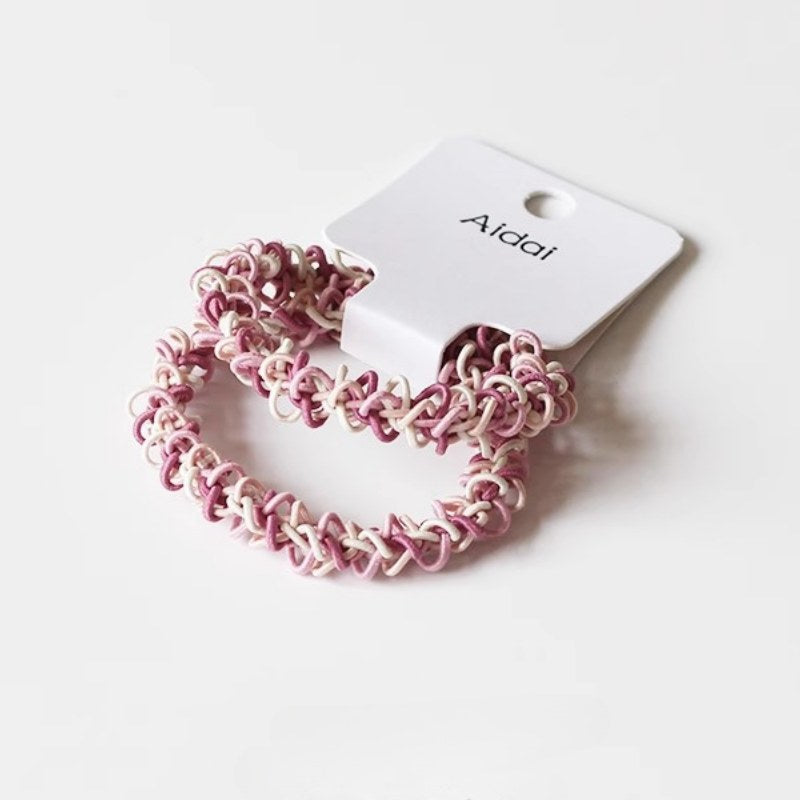 Colorful Woven Simple 2PCS Hair Ties