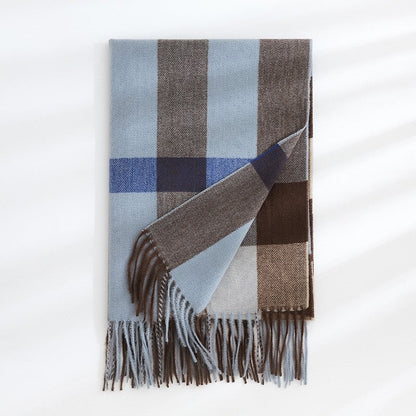 Plaid Printed Tassel Scarf