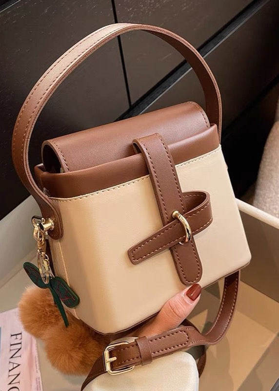 Mini Crossbody Two Tone PU Leather Shoulder Bag