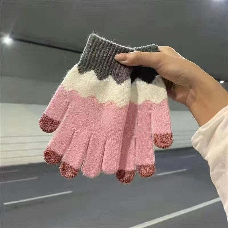 Kids Finger Touchscreen Knitted Gloves