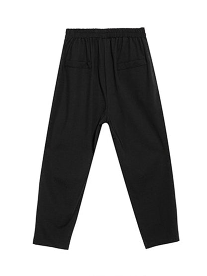 Harem Pants Ninth Pants Solid Color Split-Joint Casual Pants Bottoms Ninth Pants