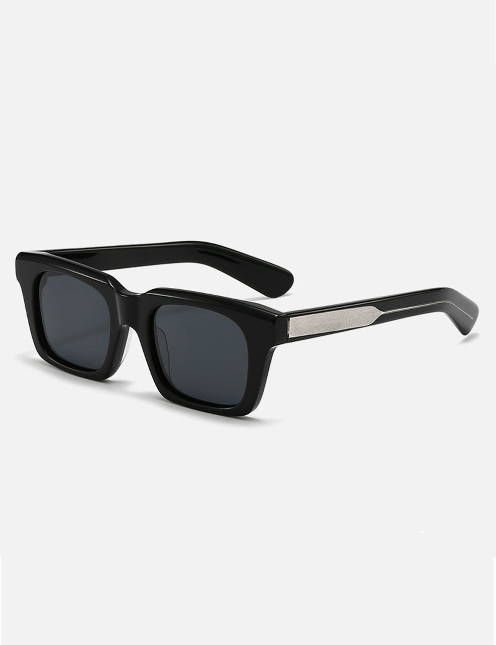 Trendy Polarized Square Frame Acetate Sunglasses