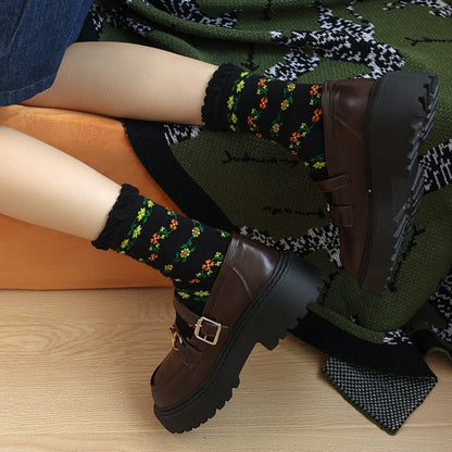 Rufia - Vintage Floral Puff Socks