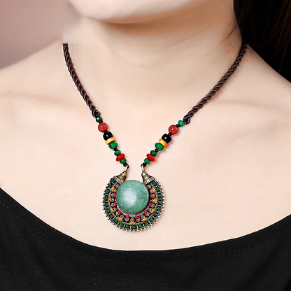 Retro Original National Style Short Necklace Classical Clavicle Chain Handmade Jewelry Women'S Jewelry Accessories Summer