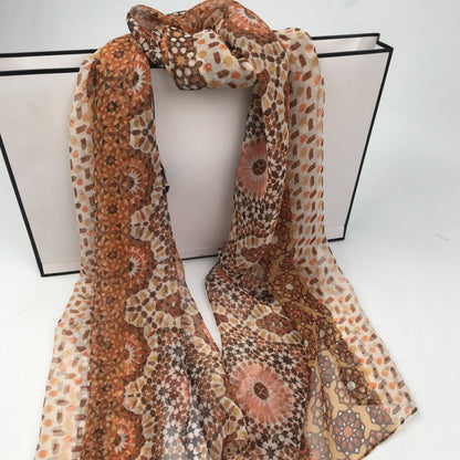 Scarvii - Boho Flowy Thin Scarf - Soft &amp; Breathable