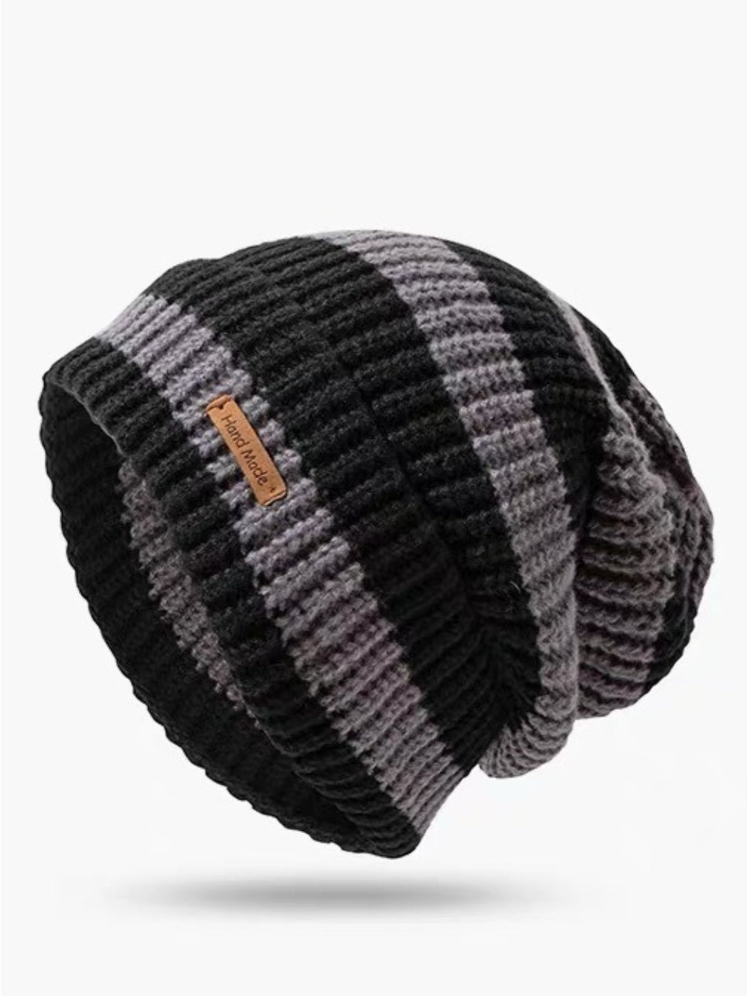 Haila - Cozy Striped Knitted Beanie for Women
