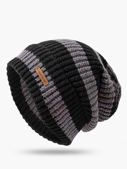 Haila - Cozy Striped Knitted Beanie for Women
