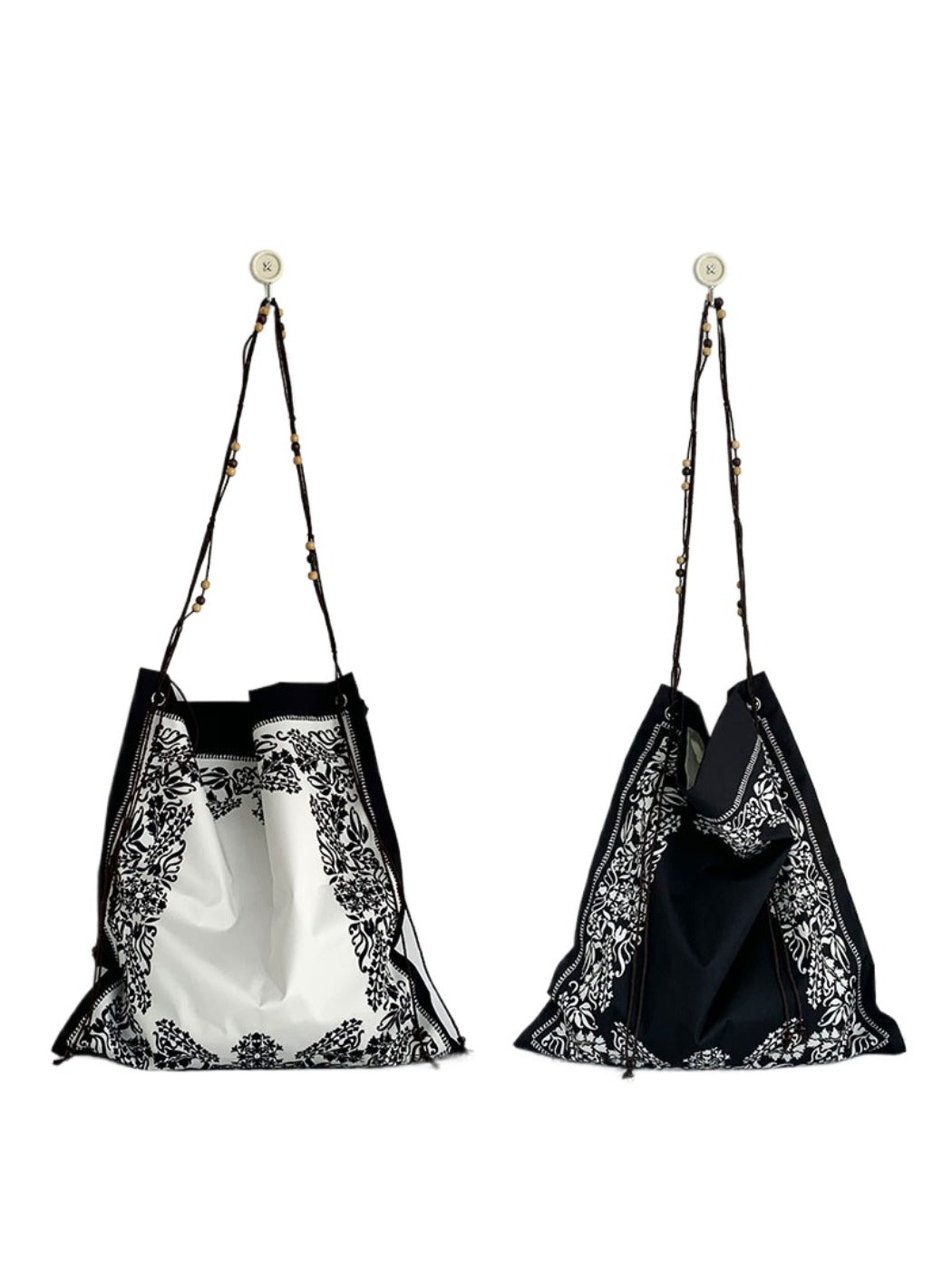 Cosbai - Boho Shoulder Bag Featuring Dual-sided Prints
