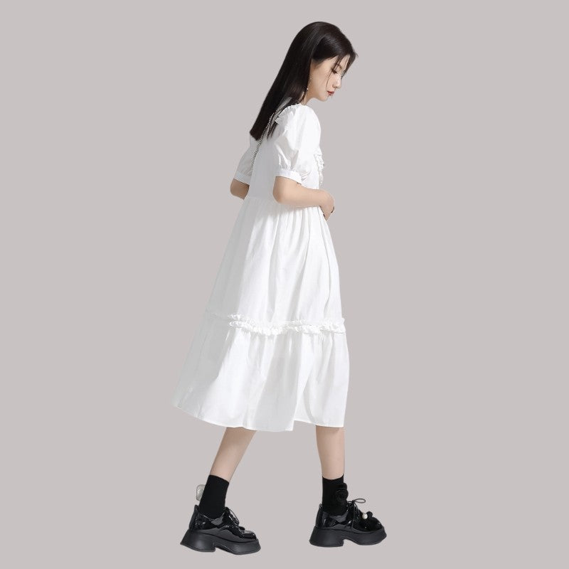 Puffed Sleeve Dress