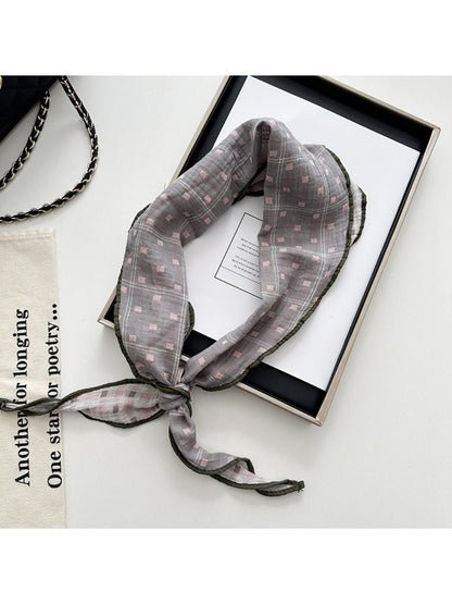 Scarvii - Plaid Diamond Pattern Scarf Headband