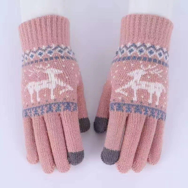 Kids Finger Touchscreen Knitted Gloves