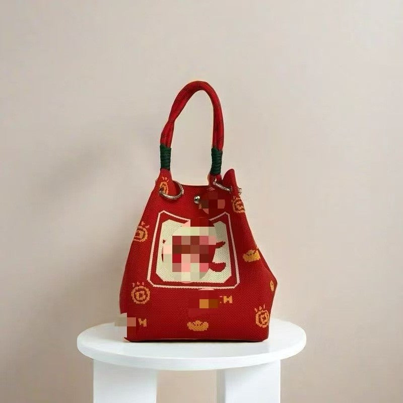 Woven Handbag Tote Shoulder Bag