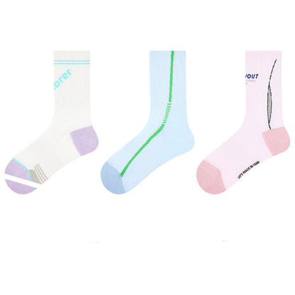 Simple Casual Sports Crew Socks