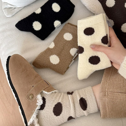 Rufia - Big Polka Dot Plush Warm Socks