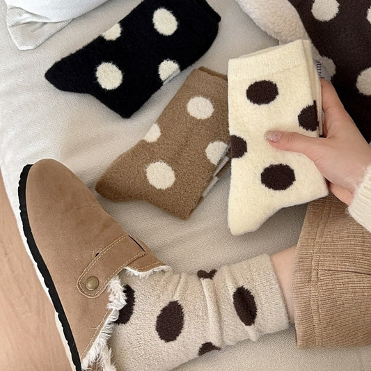 Rufia - Big Polka Dot Plush Warm Socks
