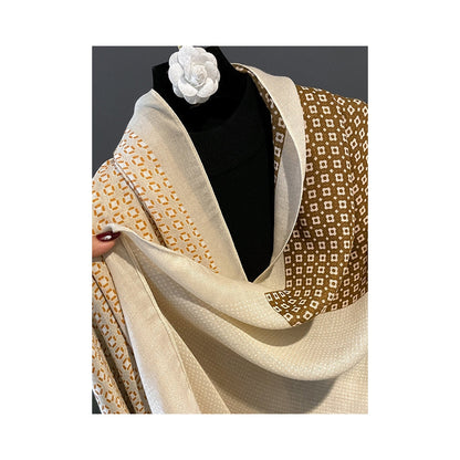Linen Printed Sun-Proof Warm Shawl Scarf
