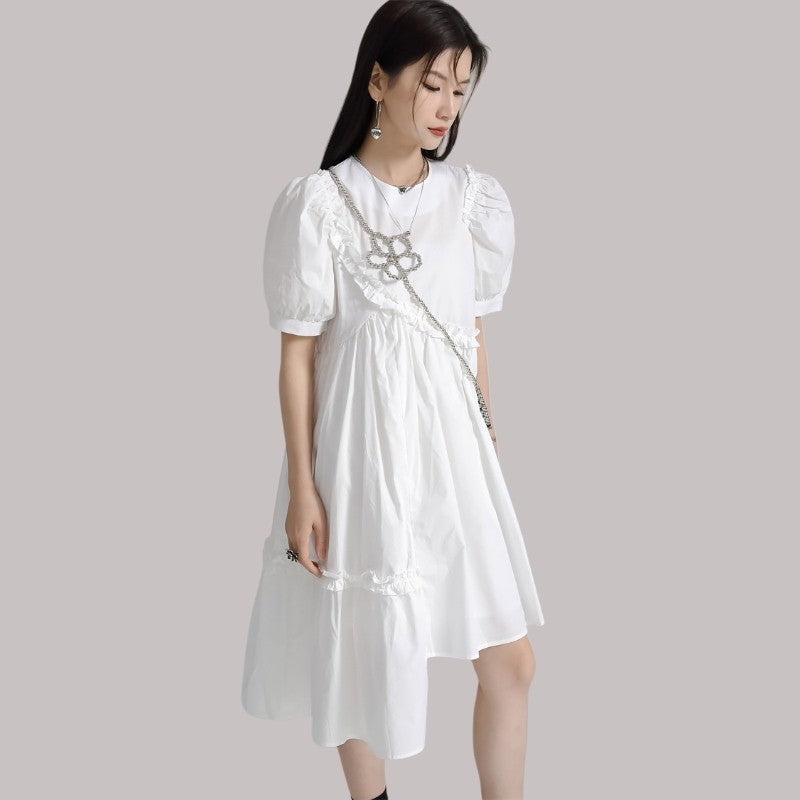 Puffed Sleeve Dress