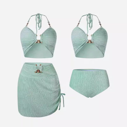Secy - Light Blue Bikini Three-Piece Set