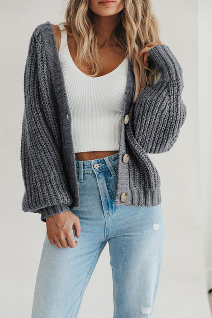 Women Open Front Button Down knit Fall Sweater Cardigan