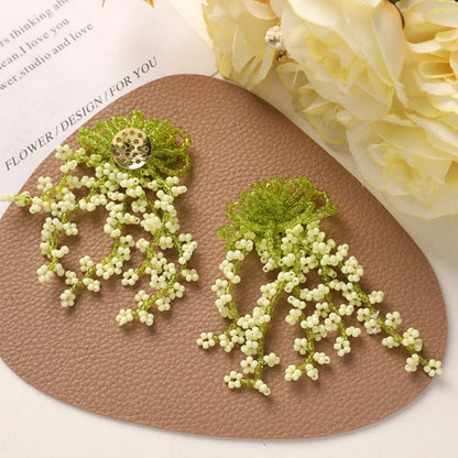 Earwish - Charming Beaded Flower Fringe Earrings - Summer &amp; Fresh