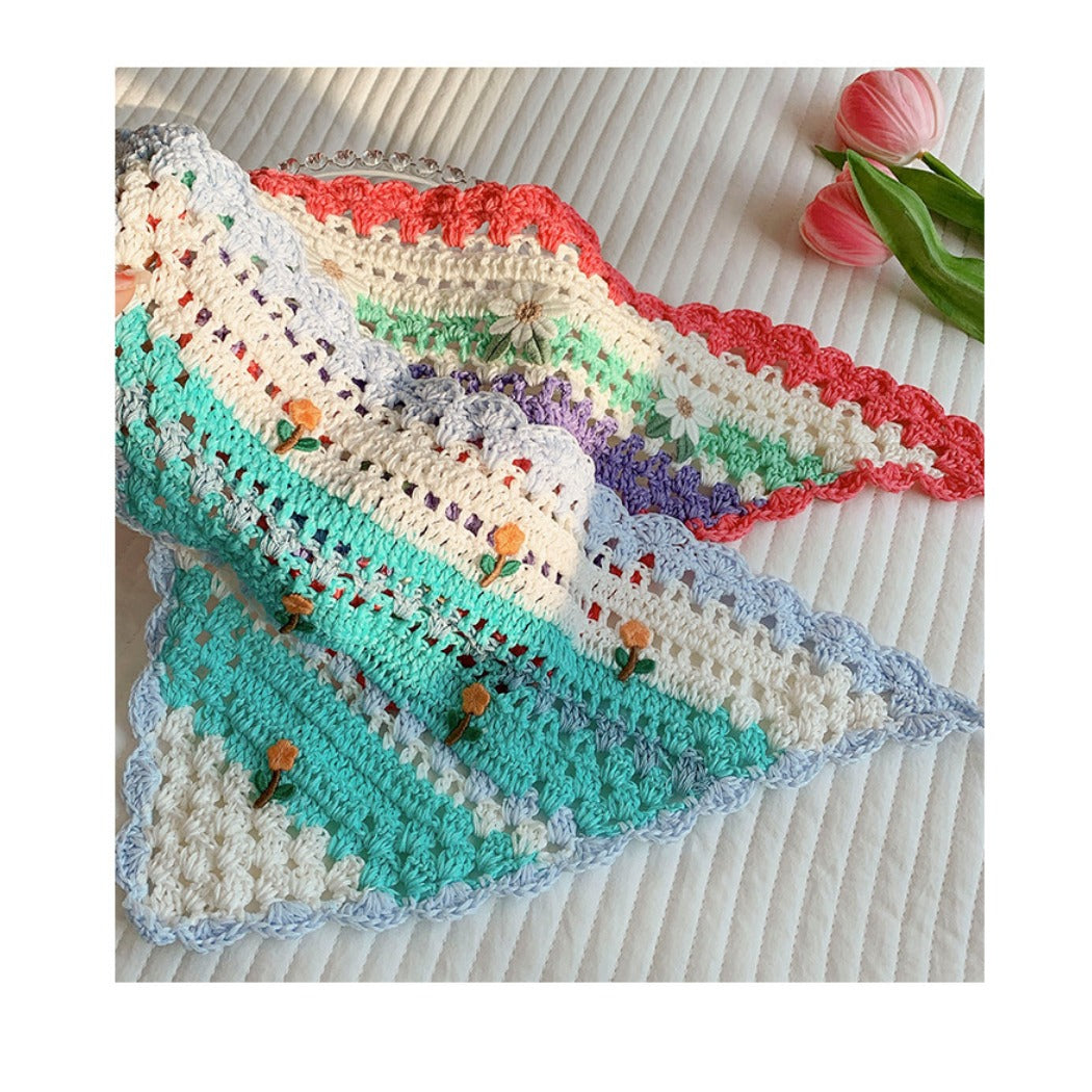 Haila - Dopamine Floral Triangle Headscarf  – Cheerful &amp; Stylish