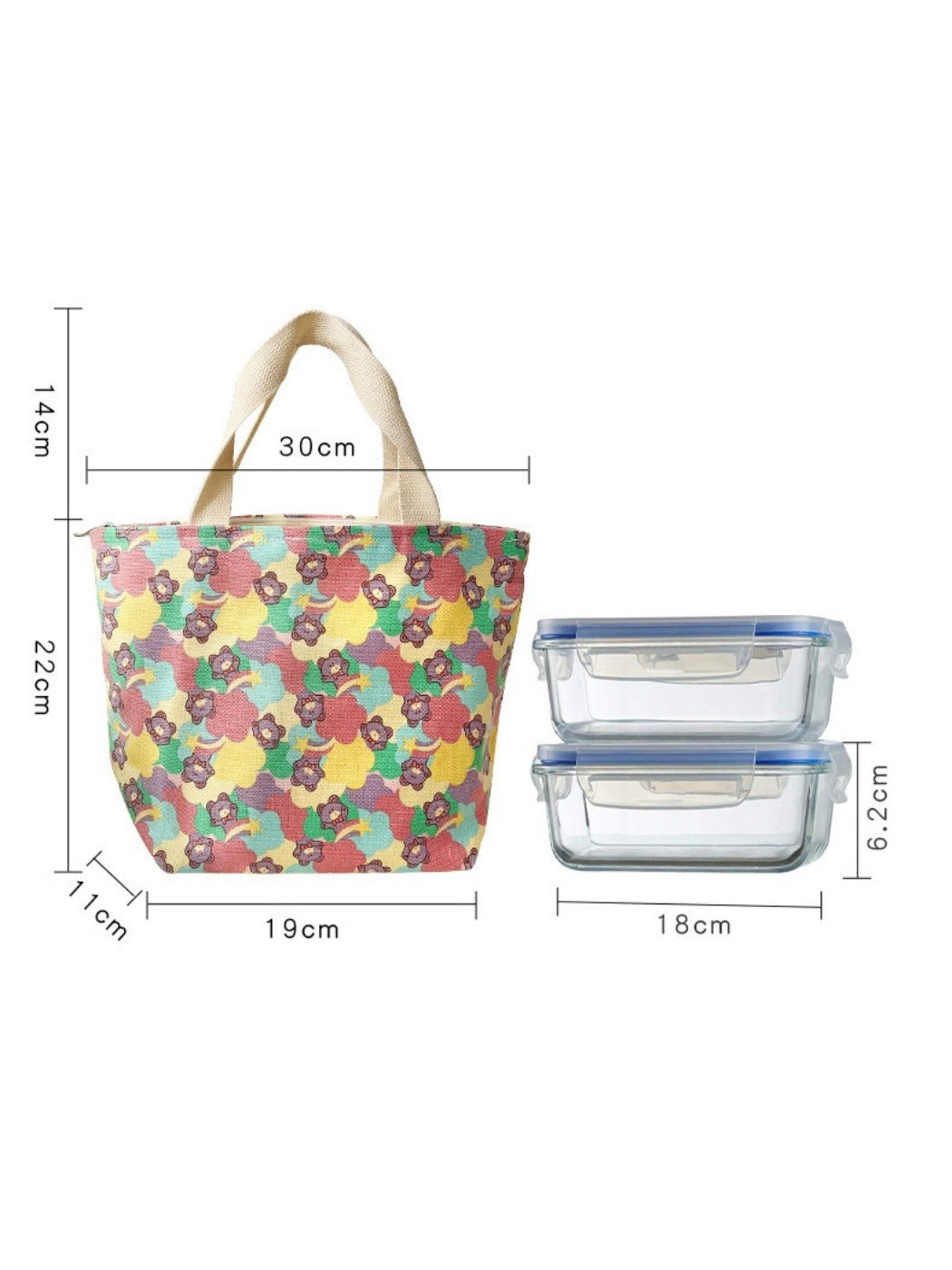 Cosbai - Canvas Small Tote with Assorted Patterns