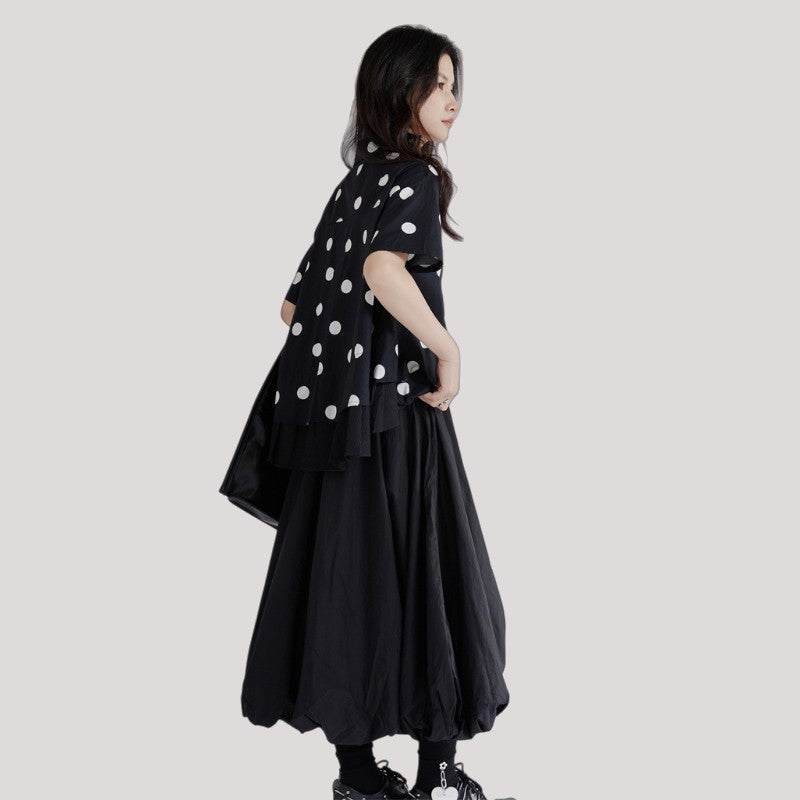 Small Polka Dot Irregular Shirt