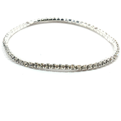 European and American Style Sparkling Crystal Anklet Bracelet Multilayer Optional Silver Gold