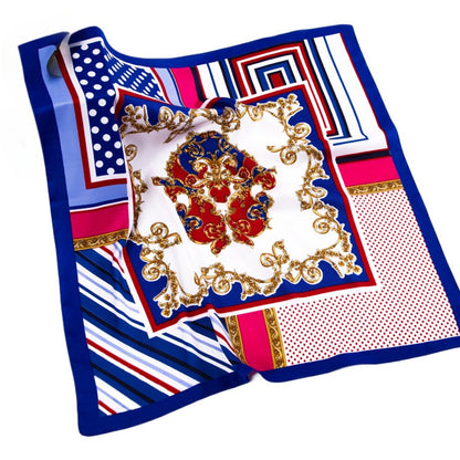 Scarvii - Vintage Mixed-Print Scarf - Paisley, Polka Dots &amp; Stripes